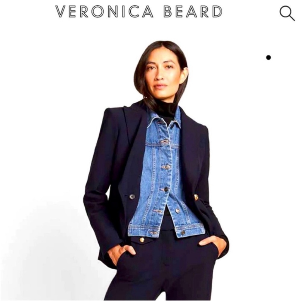 Veronica Beard Slate Denim Dickey in denim blue - Picture 3 of 9